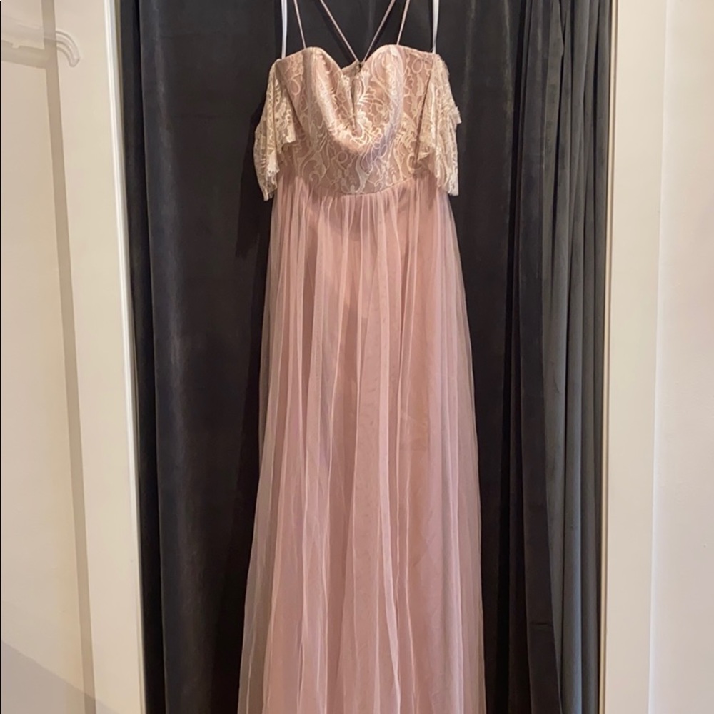 Hayley Paige 5820 Dusty Rose size 10